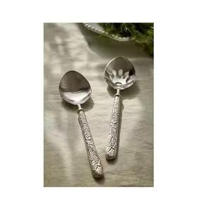 Juego de cucharas de café antiguas de latón pulido para decoración del hogar, utensilios de cocina para hotel, uso de catering, cubiertos sólidos, juego de cubiertos - Product Image 6