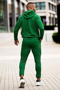 Sweat à capuche en coton 500 g/m² personnalisé et ensemble de pantalons empilés pour unisexe respirant vêtements de mode pour les survêtements d'hiver pour hommes avec pour Puff Pr - Product Image 2