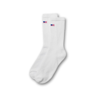 Chaussettes en coton blanc personnalisées JZVINA avec broderie drapeau américain pour hommes, usage quotidien, respirantes, résistantes aux déchirures, style tricoté