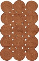 Tapis de sol décoratifs en forme de cercle tressé, tapis en jute pour chambre à coucher, tapis rond pour salon