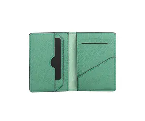 Carteira unissex de couro legítimo, carteira com tecnologia rfid compatível com passaporte, minimalista, de qualidade