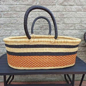 Cesta para bebé recién nacido de algas marinas naturales con asas y forro Cama de cuna de Moisés portátil perfecta para dormir seguro - Product Image 2