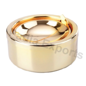 Cendrier rond portable en acier inoxydable avec couvercle, style américain, pour le bureau, la voiture, la maison - Product Image 4