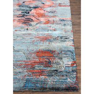 Alfombra Kavi Azul de Lana y Seda de Bambú Anudada a Mano Unstring Srb(714) con Patrón Abstracto para Uso Doméstico - Product Image 4