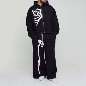 Chándal Deportivo de Algodón para Hombre, Corte Ajustado, con Capucha y Estampado en Relieve, Diseño Sólido, Casual, Bordado, para Invierno, en Oferta - Product Image 1
