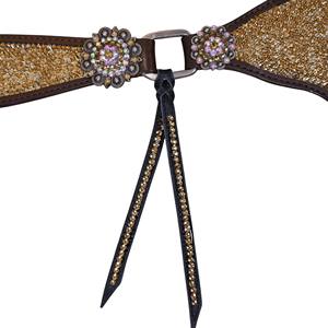 New Arrival Premium Topaz Crystals Headstall and Breast Collar Western Roping Horse Show <b>Tack</b> Custom Manufacturer Exporter - Product Image 6