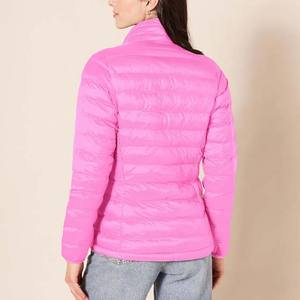 Women's Pink Puffer Jacket Lightweight Quilted Reversible Waterproof Windproof Breathable Packable <b>Zipper</b> Closure Winter Autumn - Product Image 6