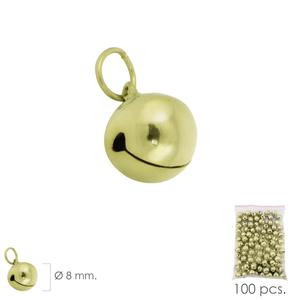 Cascabel Dorado 8 mm. Confezione da 100 Unità - Product Image 1