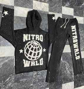 Trajes Deportivos de Invierno para Hombre, de Primera Calidad, Más Vendidos, Casuales, Ecológicos, Ligeros, de 300 g, 100 % Algodón, Color Sólido, Transpirables - Product Image 3