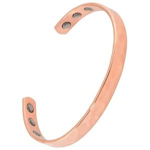 Unisex <b>Copper</b> Magnetic Bracelet Pearl Diamond Religious Classic Vintage Style Pattern Arthritis Relief Fashion Cuff Bracelets - Product Image 2