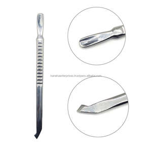 Pousse-cuticules double tête en acier inoxydable réutilisable pour manucure russe, nettoyeur d'ongles de précision, outils d'art des ongles, logo personnalisé, vente en gros - Product Image 4
