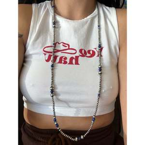 Navajo Strung Lapis and Sterling Silver Graduated Pearl Necklace - Product Image 2