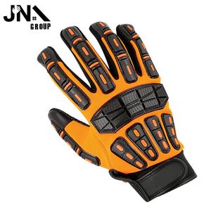 Guantes de impacto superior impermeables naranjas de alta visibilidad, guantes de trabajo de seguridad industrial antivibración a prueba de fuego, talla L/XL - Product Image 6