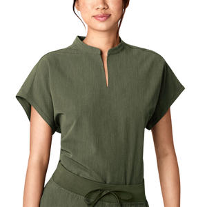 Uniformes de Hospital para Mujer con Logotipo Personalizado, Conjuntos de Uniformes Médicos, Trajes de Enfermera con un Bolsillo, Material de Spandex/Poliéster con Detección de Agujas, Servicio OEM - Product Image 4