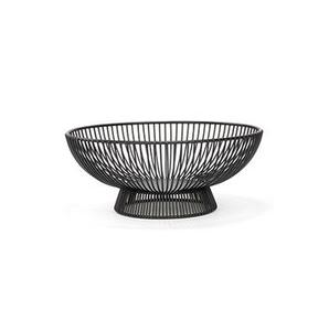 ตะกร้าเหล็กดัดสีดำที่มีเสน่ห์พร้อมรายละเอียดการตัดออกอย่างประณีตและตัวเลือกการจัดเก็บที่ใช้งานได้ - Product Image 3