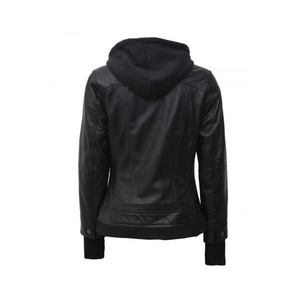 Women's Trending Streetwear Varsity Jacket Smooth Breathable Faux Leather with Wool Lining Cotton-Filled <b>Motocross</b> Racer Style - Product Image 5