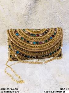 Designer Superbe Sac à Main Ethnique Brodé Fait à la Main Pierre Clouté Soirée Mariage Sac - Product Image 2