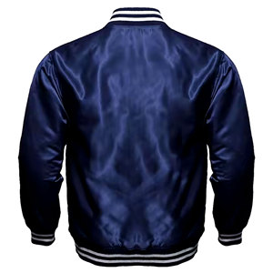Personalizado bordado 100% poliéster satén Varsity chaqueta de béisbol a prueba de viento bombardero de invierno con diseños personalizados - Product Image 2