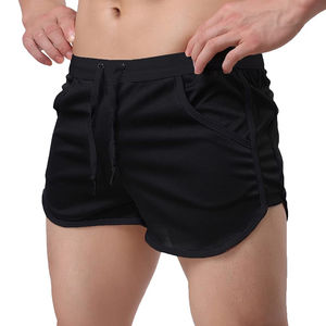 Short en maille souple avec poche à cordon de serrage unisexe Short de jogging léger pour homme Short de fitness court pour homme - Product Image 1