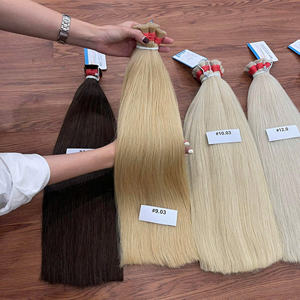 Precio al por mayor Super doble dibujado extensiones de cabello humano Color de cabello a granel Cabello humano europeo Gran stock - Product Image 1