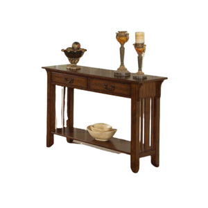 Meuble de buffet de meuble de rangement en bois de vente chaude pour le salon avec deux tiroirs de couleur marron Style européen - Product Image 1