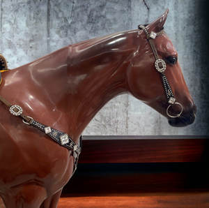 Cabestro, Brida, Pechera y Riendas para Caballo Occidental a Precio Accesible, Cuero con Diseño Floral Repujado a Mano, Pechera Completa para Caballo Cob - Product Image 4