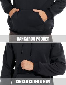 Sudadera con capucha Lisa para hombre, ropa de calle, sudadera de gran tamaño, ropa cálida de invierno, Tops con capucha y hombros caídos de lana de algodón - Product Image 6