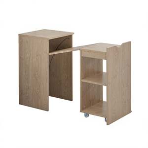 Escritorio Plegable para Portátil que Ahorra Espacio con Estantes de Almacenamiento para Oficina Compacta - Product Image 5