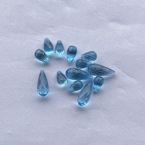 Pierres précieuses en vrac de topaze bleue naturelle non percées, facettées, de qualité AAA, certifiées IGI, 8 mm, 10 mm, 16 mm - Product Image 4