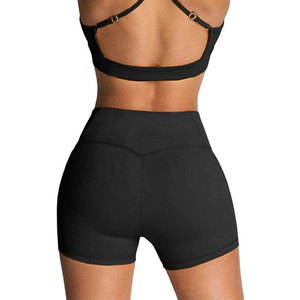 Ensemble de soutien-gorge et short de yoga pour femme en coton sans couture, fabriqué avec les meilleurs matériaux, prix de gros. - Product Image 6