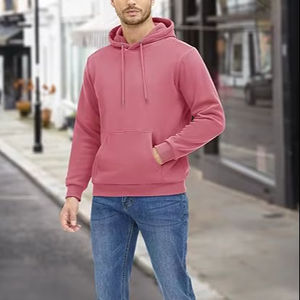 <b>Men's</b> Casual Fleece <b>Sherpa</b> Lined <b>Hoodie</b> Winter Warm <b>Hoodie</b> Pullover Sweatshirts Loose Pocket Winter Hooded Outwear Hoodies - Product Image 1