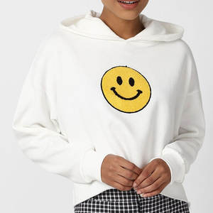 Sudadera con capucha de manga larga cómoda para mujer, sudadera de algodón de felpa francesa personalizada con estampado de letras, patrón sólido de ajuste holgado - Product Image 1
