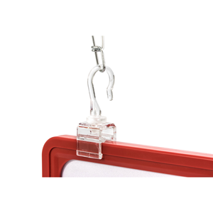 Sistema di cornice per poster - Ganci appesi serie 100 con clip per cornice, trasparente, 10 pz. / confezione. - PKR-CL-HK-100 - Product Image 3