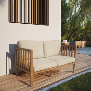 Sofá de Dos Plazas de Madera Moderna de Primera Calidad para Exteriores, para Patio Trasero, Jardín, Piscina y Playa - Product Image 3