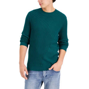 Maglione da Uomo INC International Concepts Tucker con Collo Tondo, Blu, Taglia Piccola, Maniche Lunghe, Maglieria Invernale con Logo Stampato - Product Image 1