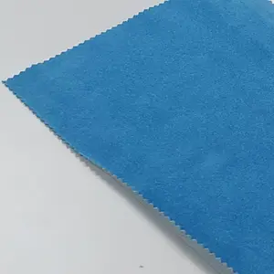 Manufacture Rayon pile Woven fabric PP 54" 60Y Flocking cloth Sky Blue PP75-467