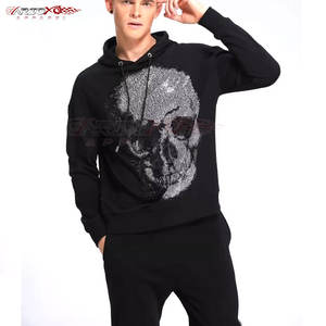 Men Performance Tracksuit With <b>Rhinestone</b> Trim And Zip <b>Jacket</b> For Sport Or Fashion Use Full Set Men <b>Rhinestone</b> Tracksuit - Product Image 2