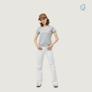 Lady tee cao cấp U Tees của phụ nữ phương thức T-Shirt tùy chỉnh thiết kế in ấn thêu nhãn hiệu riêng Dây kéo trang trí thấp moq Thái Lan - Product Image 3