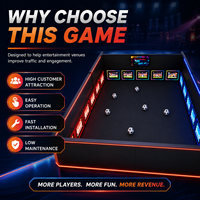 Simulateur de jeu de football VR interactif mural commercial, contrôle par PC, matériau métallique, éclairage LED RGB pour le football en salle