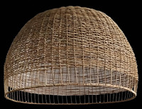 Nouveau design fait à la main tissé bambou osier pendentif luminaire rotin naturel lampes suspendues lustre pour la décoration de bureau à domicile ML62