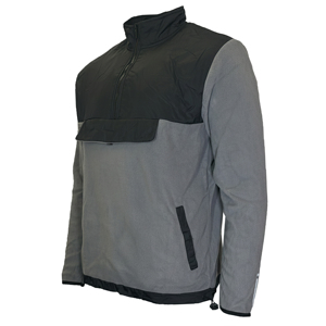 Sweat à capuche pour homme, col montant, fermeture éclair courte, coupe classique, 100% polyester polaire, écologique, coupe-vent, anti-boulochage, collection Printemps - Product Image 4