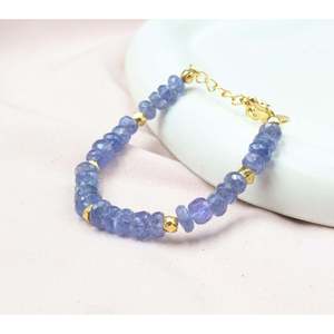 กำไลข้อมือสไตล์โบฮีเมียนประดับแทนซาไนต์ ทอง 18K ชุบทองคำขาว ประดับเพชรและเพทาย ทอง 14K ชุบทอง เหมาะสำหรับงานปาร์ตี้และเป็นของขวัญ - Product Image 4
