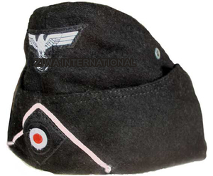 Chapeau SS allemand de la Seconde Guerre mondiale OEM avec insignes, <span class=keywords><strong>reproduction</strong></span> <span class=keywords><strong>allemande</strong></span>, kepi latéral - Product Image 6