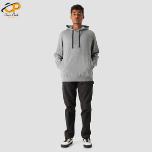 เสื้อฮู้ดฟลีซคุณภาพสูงสำหรับผู้ชาย เหมาะสำหรับใส่ลำลองในฤดูหนาว กิจกรรมประจำวัน สวมใส่สบาย ทันสมัย พิมพ์ลายดิจิทัล สีพื้น - Product Image 3