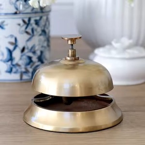 Campana de Mesa de Latón, Campana de Escritorio de Latón, Campana de Servicio para Hoteles, Escuelas, Restaurantes - Product Image 4