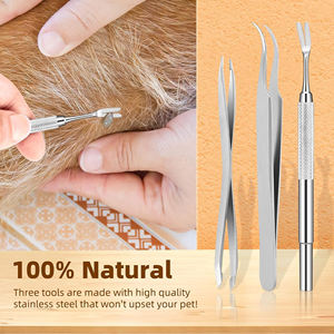 Pince à tiques professionnelle en acier inoxydable, double face, pour l'élimination des tiques chez les personnes, fabrication pakistanaise - Product Image 5