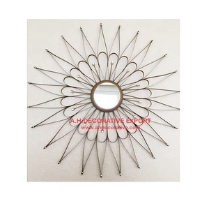 Handmade mới nhất Sunburst tường trang trí nội thất màu đen cổ hoàn thành khung Gương nghệ thuật Deco thiết kế nhà trang trí mặt trời hình dạng tường gương - Product Image 1