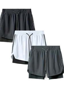 Nueva Ropa Deportiva de Secado Rápido para Correr, Ropa Deportiva para Carreras de Trail, Pantalones Cortos de Running de Alto Rendimiento 2 en 1, Logotipo Personalizado OEM, Diseño Personalizado - Product Image 3