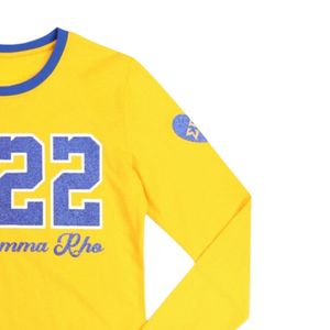 Sigma 1922ยาวแกมมา Rho sgrho เสื้อ100แขนยาวผ้าฝ้ายแวววาวพิมพ์ตัวอักษรกรีกเสื้อผ้าเสื้อชีวิตกรีก - Product Image 3