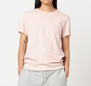 Camiseta de manga corta hecha a medida para mujer, algodón Pima pesado, transpirable, de punto, Color sólido, 3D bonito bordado con estampado, venta al por mayor - Product Image 1